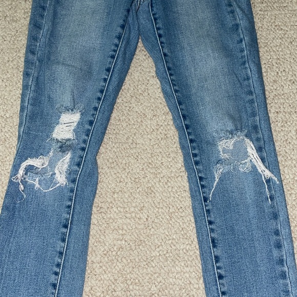 Size 1 Ripped Skinny Jeans Medium Wash - Picture 2 of 6